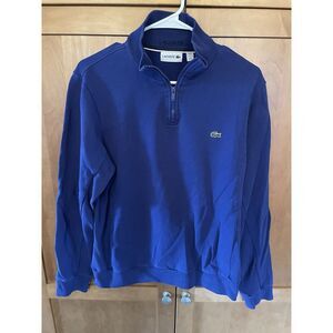 Women's L Lacoste Quarter-Zip Long Sleeve Jacket